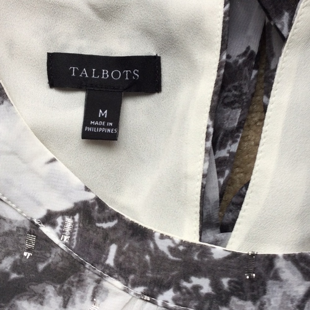 Talbots Floral Pattern Embellished Blouse - image 2